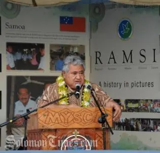 The exhibition was officially opened by Samoan Prime Minister, Tuilaepa Lupesoliai Sailele Malielegaoi, who said RAMSI was one of the Pacific region's biggest achievements, and one that he was proud S