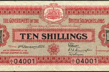 British Solomon Islands 10 shillings Worth Thousands