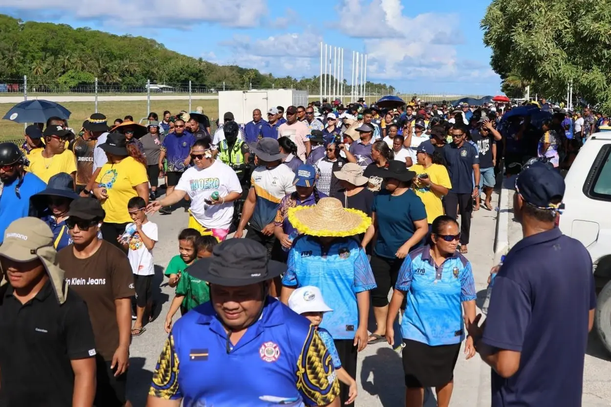 Nauru's Government encourages the population to join weekly exercise sessions