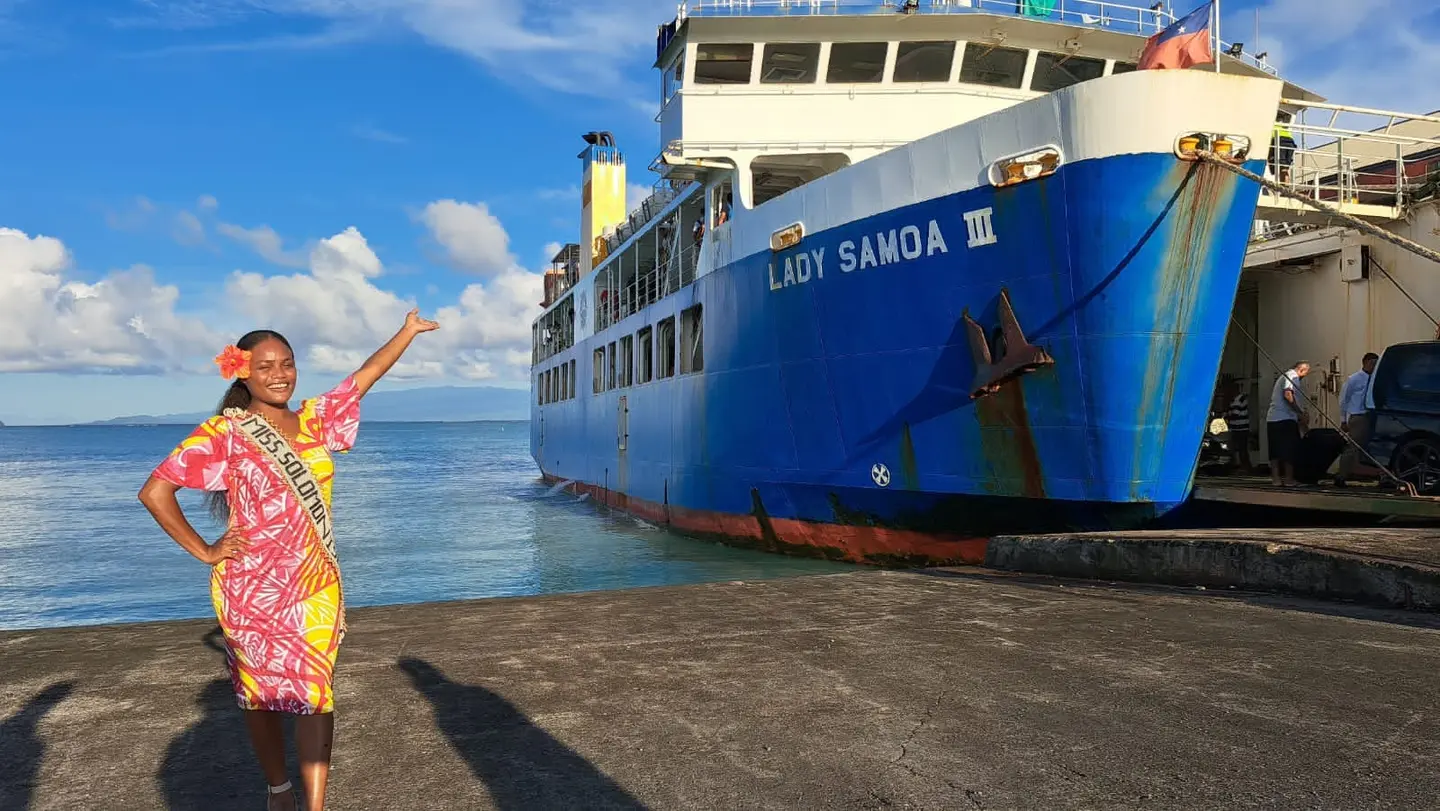 Miss Solomon Islands Tiare Haro enjoying the sights and sounds of beautiful Samoa.