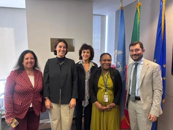 Ms Fiona Indu at the 19th Joint Committee meeting at the Permanent Mission of Italy to the UN, New York.