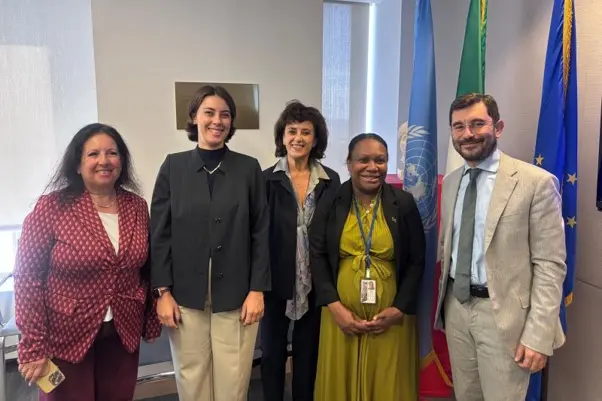 Ms Fiona Indu at the 19th Joint Committee meeting at the Permanent Mission of Italy to the UN, New York.