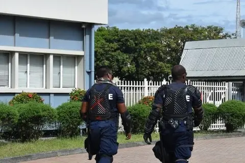 RSIPF Officers provide high visibility police presence in Honiara.