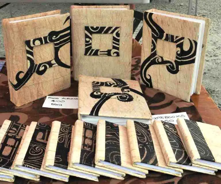 Alisa's book covers in a recent Sunday market in Honiara.