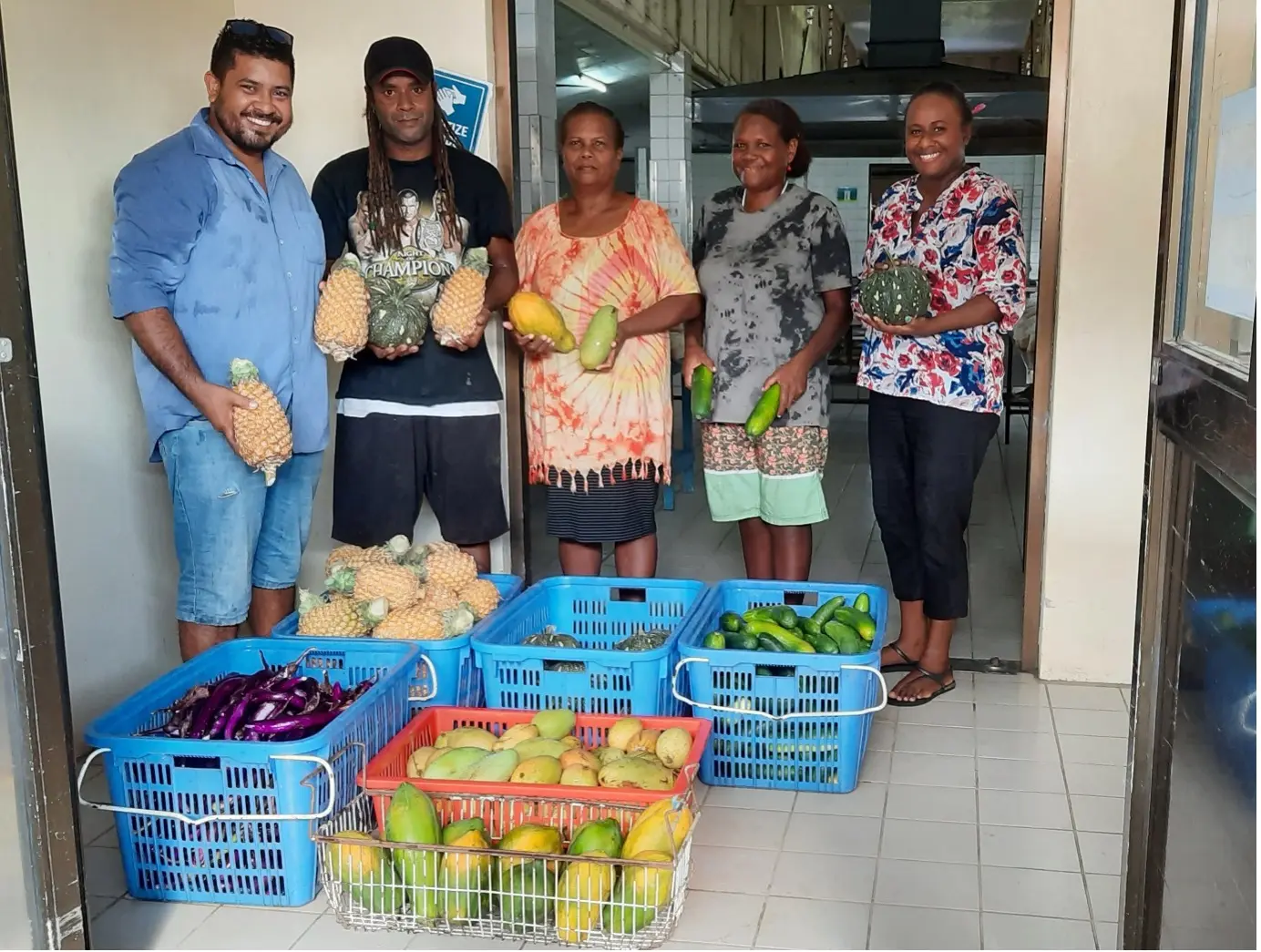 "What we donated was in fact what we were supposed to sell to our buyers in Honiara. However, many of our buyers evacuated their offices and we could not make sales on the day. We had to decide to either take it back home or do something special. That is when we all agreed to donate to NRH instead.."