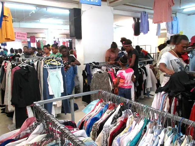 Second hand shops - where Solomon Islanders get most of their clothes.