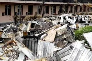 The aftermath of the April riots in Honiara.